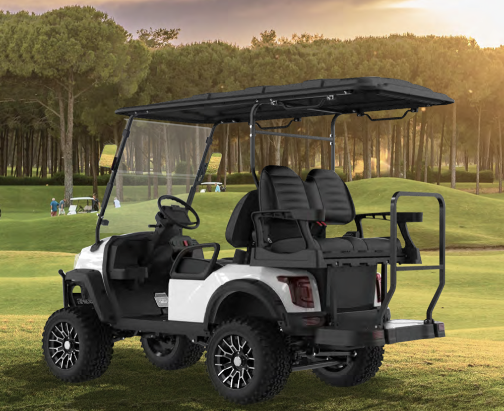 MeridianGolf Commercial White Electric Golf Cart